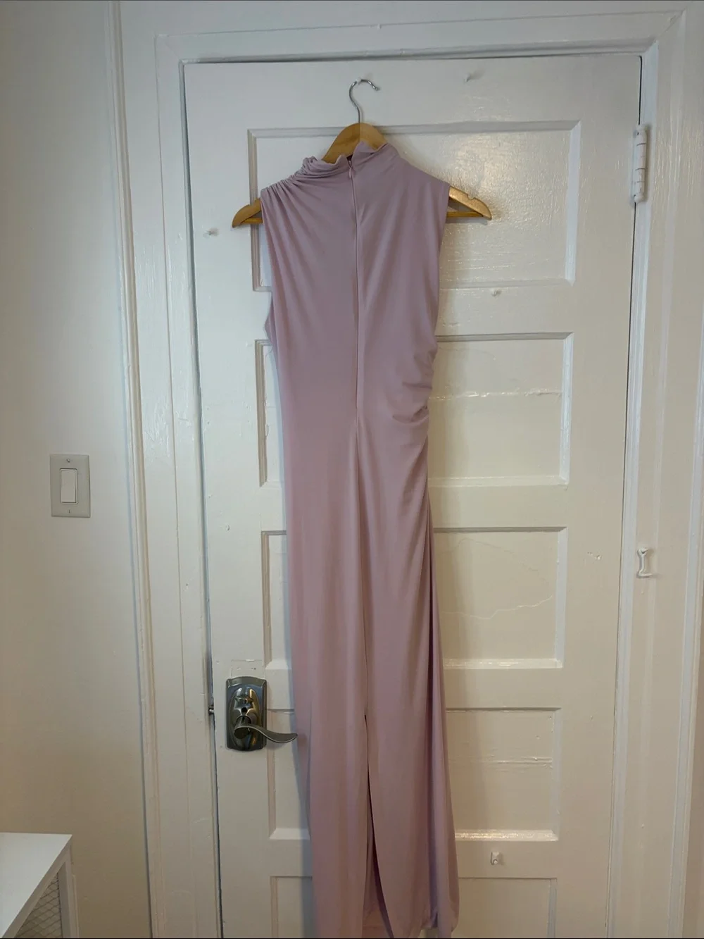 Zara lilac Draped midi dress